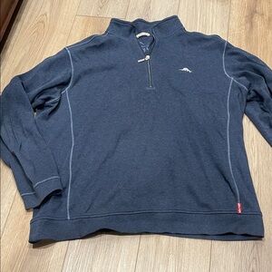 Men's Navy Blue Half-Zip Sweater